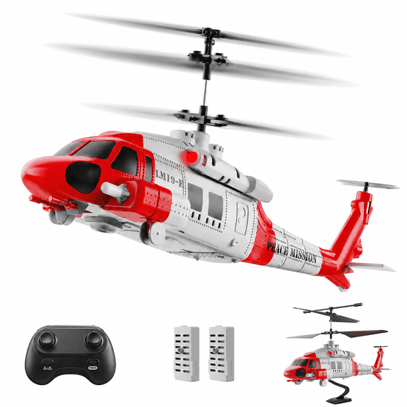 WeFone Military RC Helicopter with Missile Launcher and Display Stand, Remote Control Helicopter for Beginners, Indoor Flying Toy and Desk Display Model for Teens Ages 14
