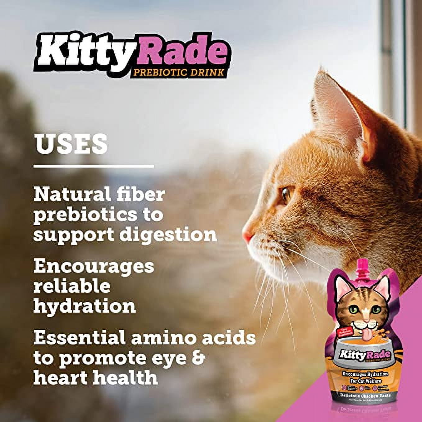 KittyRade & YummyRade Bundle/Prebiotic Drink and Gravy Meal Enhancer/Chicken Flavor/Digestion & Immune Support/3 - 8.4 fl. oz. Pouches