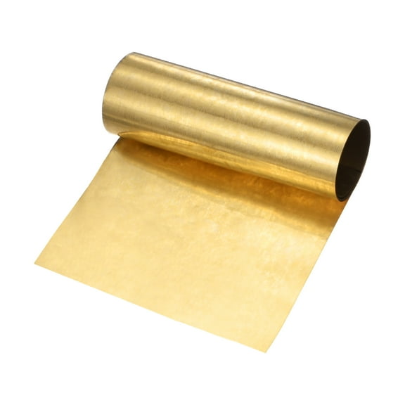 Uxcell Brass Sheet Roll, 39"x 4"x 0.0008"(LxWxT)Metal Foil Plate for Crafts/Electrical Repairs/DIY Project