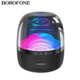 thumbnail image 2 of Altavoces Bluetooth BOROFONE con sonido estéreo inalámbrico, minialtavoces portátiles para exteriores con graves HIFI, radio FM TF y luz LED luminosa de colores, 2 of 5