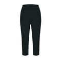 thumbnail image 5 of Plus Size Capris for Women Tights Casual Stretch Elastic Waist Split Hem Sweatpants Comfy Workout Lounge Pants, 4XL, 5 of 6