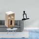 thumbnail image 2 of Dispensador De Pañuelos Rectangular Multiusos Con Escultura De Pensador Abstracto, Figura Decorativa Para Oficina, Dormitorio, Armario, Mesa, Adorno, 2 of 8