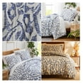 thumbnail image 6 of Drevy Khari Collection Oversized King Duvet Cover Set, Contemporary Duvet Cover 3-Piece, Two Matching Shams (108 in Wide x 98 in Long), Blue, King/California King, 6 of 8