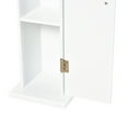 thumbnail image 4 of CoSoTower Toilet Paper Cabinet, Small Bathroom Corner Floor Cabinet with Doors and Shelves, Thin Storage Bathroom Organizer for Paper Shampoo, White, 4 of 8