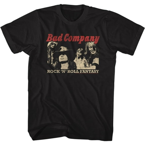 Bad Company Rock N Roll Fantasy Black Adult T-Shirt