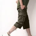 thumbnail image 6 of Xysaqa Men's Casual Big & Tall Cargo Shorts Below Knee Loose Fit Multi-Pocket Pants Work Outdoor 3/4 Long Shorts 3X 4X 5X Summer Savings, 6 of 7