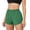 Green, variant on High Waist Liner Running Shorts for Women Solid Color Built-in Modesty Lining Workout Gym Shorts