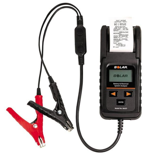 Solar SOL-BA227 Digital Battery & System Tester with Integrated Printer