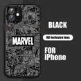 thumbnail image 1 of Funda de teléfono de Marvel Spiderman Avengers para Apple iPhone 14 13 12 11 XS Mini Pro Max 8 7 6S 6 XR X Plus, cubierta translúcida esmerilada Fivean unisex, 1 of 2