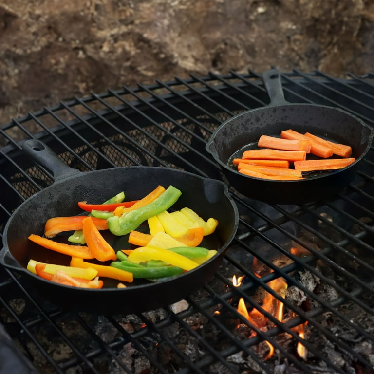 Pre-Seasoned Cast Iron Skillet and Grill Pan Set