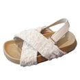 thumbnail image 3 of Tigivemen Toddler Sandals for Girls Soft Sole Summer Shoes Dressy Comfortable Sandal Casual Non Slip Kids Girl Shoes White Size 9.5, 3 of 7