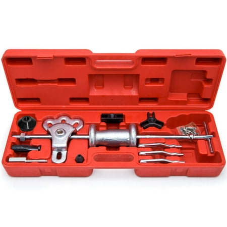 Biltek Slide Hammer Dent Puller Oil Seal Bearing Extractor 2/3 Jaw External Internal HD New 8 Way Slide Hammer Oil Seal Bearing Puller Set Auto Mechanic Car Truck Tools