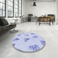 thumbnail image 4 of Ahgly Company Machine Washable Indoor Rectangle Transitional Heavenly Blue Area Rugs, 5' x 7', 4 of 7