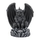 thumbnail image 3 of Estatua de jardín de esculturas de guardia con lámpara de decoración al aire libre de luz solar aterrador Negro, 3 of 8