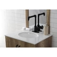 thumbnail image 2 of Kingston Brass KSD144RXMB Belknap One-Handle Single-Hole Bathroom Faucet with Deck Plate and Push Pop-Up Drain, Matte Black, 2 of 7