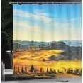 thumbnail image 4 of Ambesonne Landscape Shower Curtain, Italy Farmland Rural, 69"Wx75"L, Blue Yellow, 4 of 5