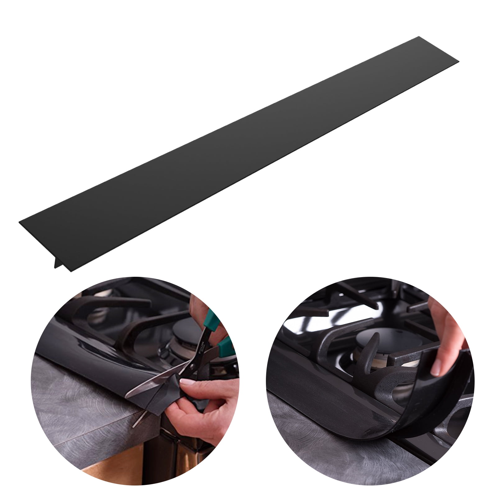 1PCS Silicone Stove Counter Gap Cover Half Clear 25" Stove Gap, Gap cap