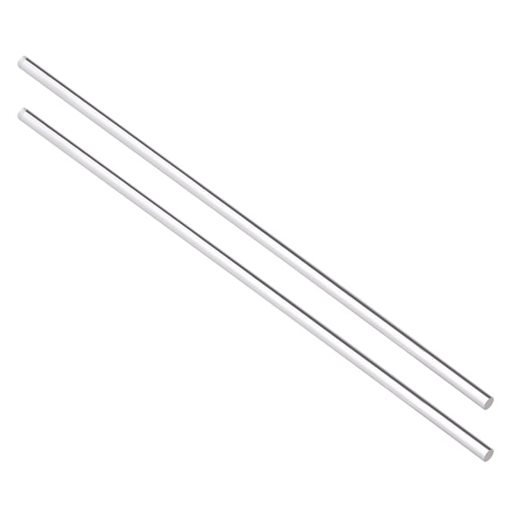 Unique Bargains 2pcs 5mmx247mm Clear Solid Acrylic Round Rod Bar