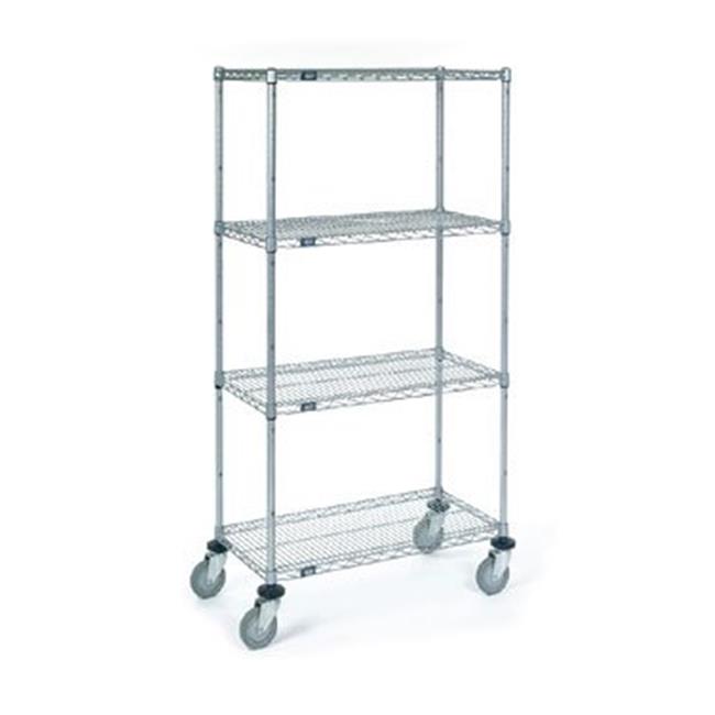 Nexel Industries C1848NS Stainless Steel Wire Shelf Stem Cart Truck