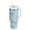 Pastel Blue Bows and Dots, variant on 40 oz Insulated Stainless Steel Tumbler Double Wall Stainless Steel Tumbler with 2-Way Drinking Panda and Clouds Pattern