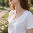 thumbnail image 3 of Gold Number Necklace – Stainless Steel Custom Numeric Pendant, Sports Jersey Style, Unisex Jewelry Gift for Men and Women, 3 of 5