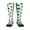 1 Black, variant on Knee High Socks for Women Irish Flag Shamrock Pattern Long Tube Sock Uniform Socks
