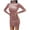 Pink, variant on Frostluinai Fall Dresses For Women 2022 Homecoming Dresses Fashion Women'S Casual Long Sleeve Solid Ladies Golden Velvet Half High Collar Slim Dress