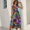 thumbnail image 5 of Mola De Panama Ocean Dress Fashion Boho Beach Long Dresses Female Party Printed Maxi Dress, 5 of 9