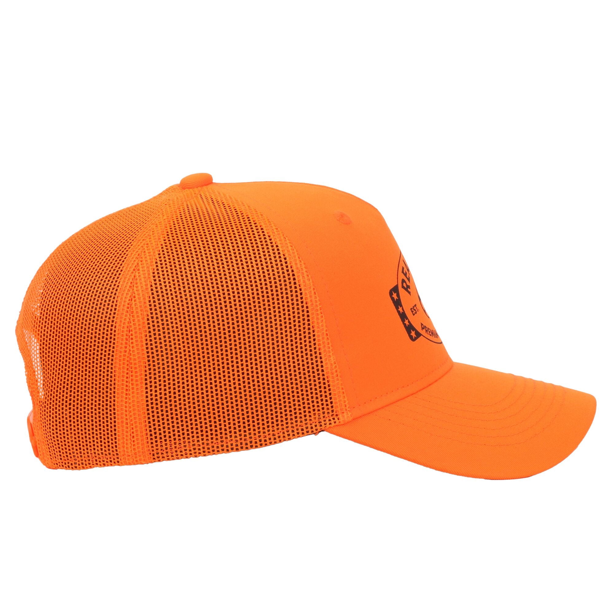 Realtree Structured 5-Panel Trucker Hat – Blaze Orange Screen Print Antlers Meshback Cap, One Size
