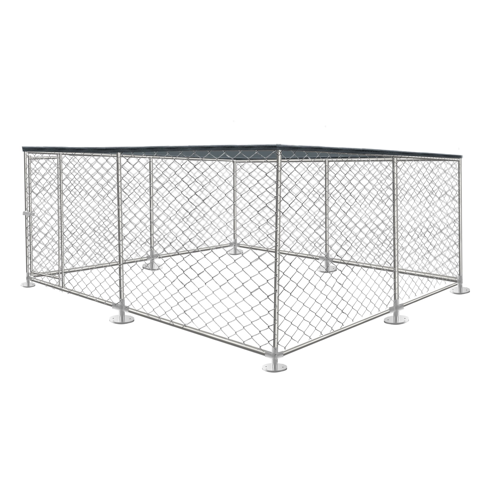10 x10 ft Large Dog Kennel Outside with Waterproof Roof Cover, Dog Cage Heavy Duty Dog Enclosures w/Upgraded Metal Mesh and Door Locks