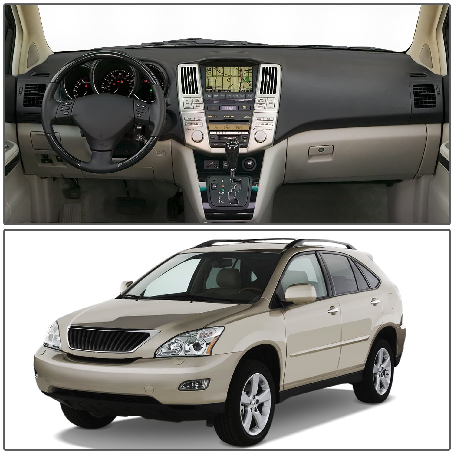 DNA Motoring ZTL-Y-0283 For 2004-2009 Lexus RX350 RX330 RX400h Molded Dash Cap Cover Bezel Overlay