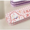 thumbnail image 4 of Large Capacity 2 Compartment Kawaii Pencil Case Canvas for Stationery and Makeup, 4 of 5