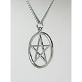 thumbnail image 4 of Pentacle Polished Silver Finish Medieval Renaissance Pendant Necklace by Real Metal NK-11, 4 of 5