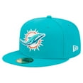 thumbnail image 3 of Men's New Era  Aqua Miami Dolphins Group Chat 59FIFTY Fitted Hat, 3 of 5