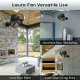 thumbnail image 6 of Matthews Fan Company LL-TB Laura 16" Textured Bronze Wall Mount Fan with 3 Blades, Handheld Remote Included, Indoor/Outdoor Damp Rated, 6 of 6