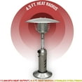 Hanover Mini Umbrella Tabletop Propane Patio Heater in Stainless Steel