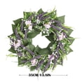 thumbnail image 3 of E Artificial Flower Wreath For Front Door Spring Decor Wreath With Leaves And Flowers For Porch Plastic 13.78 Inches, 3 of 7