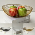 thumbnail image 5 of Fruit Plate Basket Nordic Style Three-layer Iron Black White Golden Household 28 X 28 X 8 Cm Kitchen Storage Rack Trays, 5 of 8