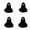 B, variant on Halloween Tabletop Ghost Decorations, 4 Pack Black Fabric Standing Ghosts with Green Light and Multi-Expressions, Spooky Haunted House Party Decor for Indoor Home