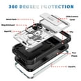 thumbnail image 3 of Dteck Case for Google Pixel 10 Pro XL,Shockproof TPU+PC Case Ring Holder Kickstand Sliding Lens Cover,White, 3 of 7