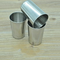 OUNONA  2 Pcs Stainless Steel Water Cup Bathroom Tumbler Tumblers Silver