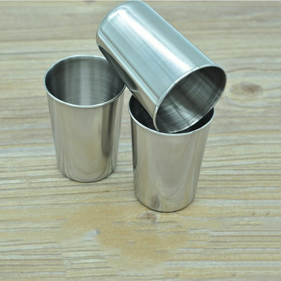 OUNONA  2 Pcs Stainless Steel Water Cup Bathroom Tumbler Tumblers Silver