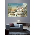 thumbnail image 2 of Wallhogs Currier and Ives Bringing Home The Logs (18th) Wall Mural, 2 of 2