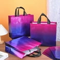 thumbnail image 4 of 12PCS 14x13 Inch Gradient Grocery Bag Large Mauve Reusable Cloth Lightweight Shopping Bags with Handles Portable Foldable Waterproof Gift Bags for Birthday Parties Wedding Christmas DIY, 4 of 8