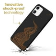 thumbnail image 3 of Case Yard Wooden Case for iPhone-12-Mini Soft TPU Silicone cover Slim Fit Shockproof Wood Protective Phone Cover for Girls Boys Men and Women Supports Wireless Charging Indian Elephant Baby Design, 3 of 7