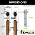 Homacer Brushed Nickel Double Track UShape Bypass Sliding Barn Door