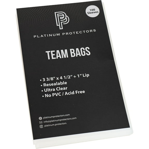 Platinum Protectors Team Bags for Cards or Toploaders Resealable Sleeves