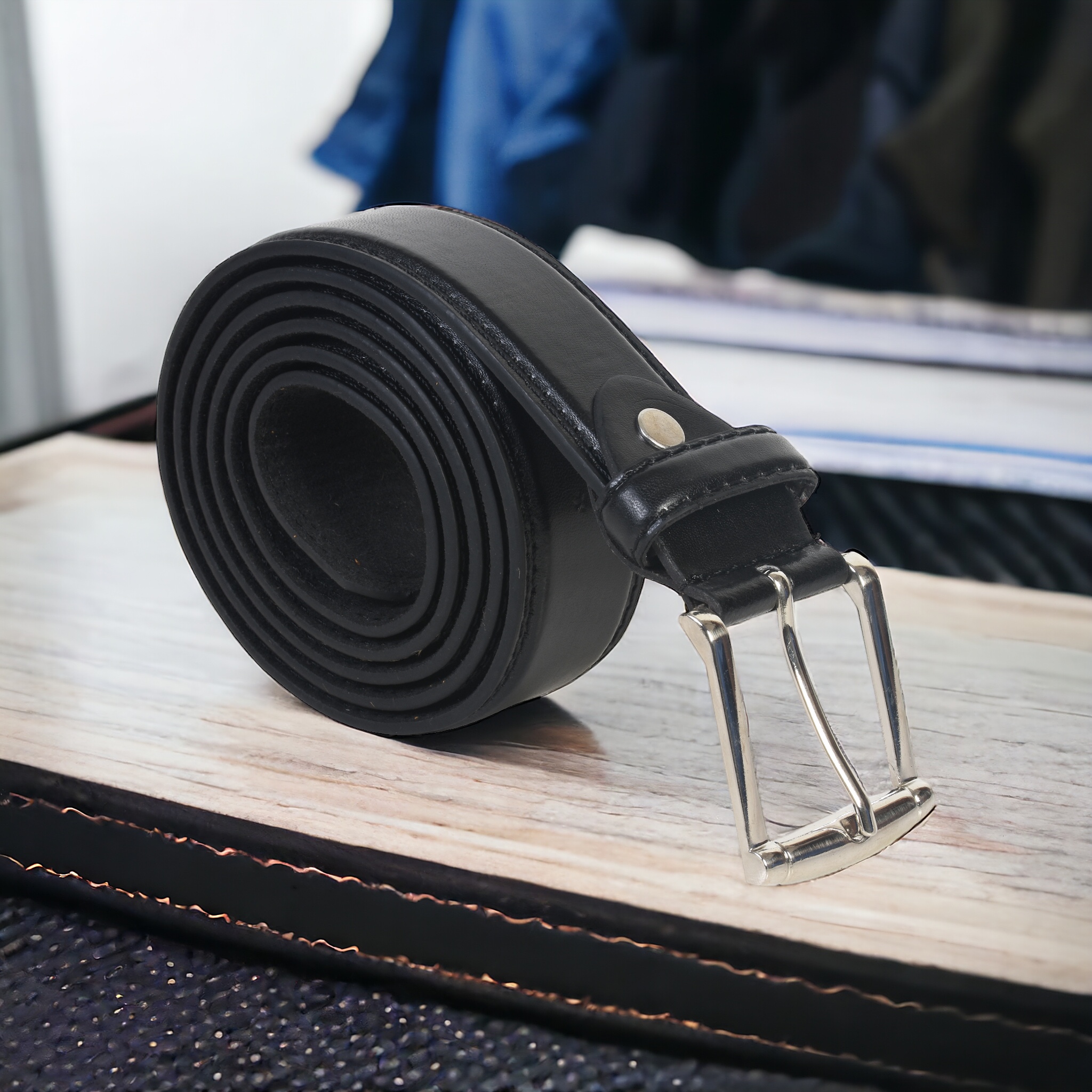 Leatherboss Men's Genuine Leather Big and Tall Belt photo 3