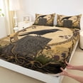 thumbnail image 3 of jejeloiu Black Crow Twin Sheet Sets,Boho Exotic Style Bedding For Boys Kids 3 Pieces, 3 of 7
