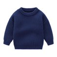thumbnail image 5 of Toddler Baby Boys Girls Cute Solid Color Cute Winter Thick Casual Keep Warm Sweater, 5 of 7